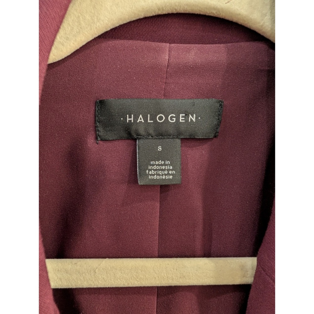 Halogen Burgundy Wine Tailored 3/4 Sleeve Blazer S - Picture 6 of 13